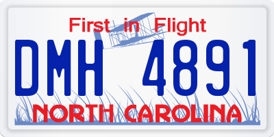 NC license plate DMH4891