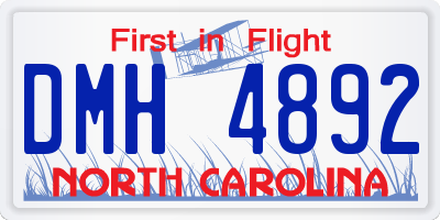NC license plate DMH4892