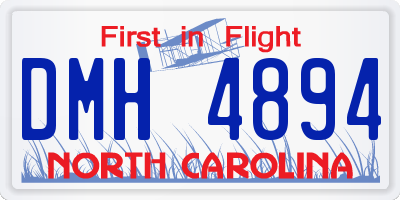 NC license plate DMH4894