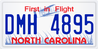 NC license plate DMH4895