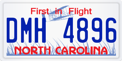 NC license plate DMH4896