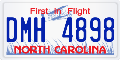 NC license plate DMH4898