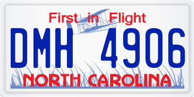 NC license plate DMH4906