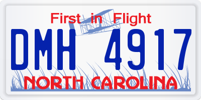 NC license plate DMH4917