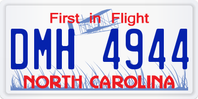 NC license plate DMH4944