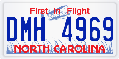 NC license plate DMH4969