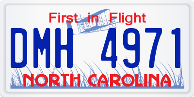NC license plate DMH4971