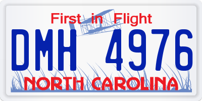 NC license plate DMH4976