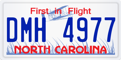 NC license plate DMH4977