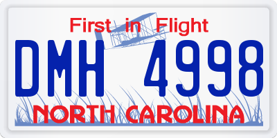 NC license plate DMH4998