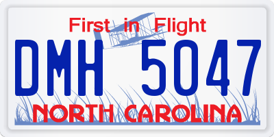NC license plate DMH5047