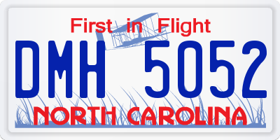 NC license plate DMH5052