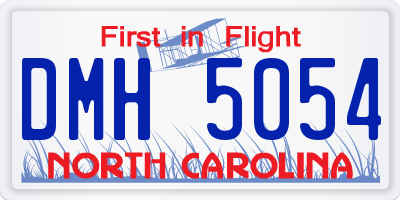 NC license plate DMH5054