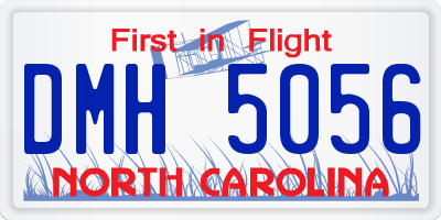 NC license plate DMH5056