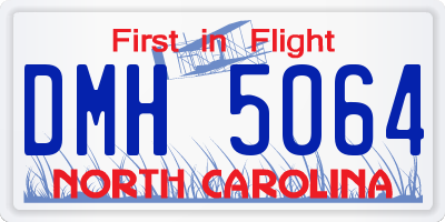 NC license plate DMH5064