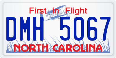 NC license plate DMH5067