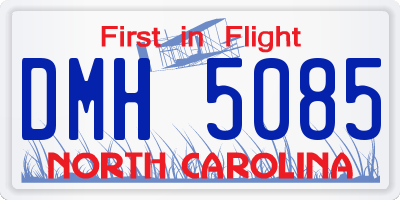 NC license plate DMH5085