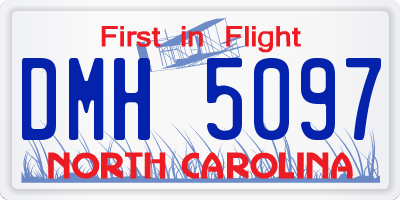 NC license plate DMH5097