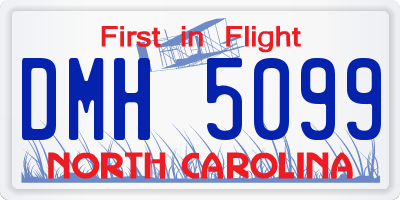 NC license plate DMH5099
