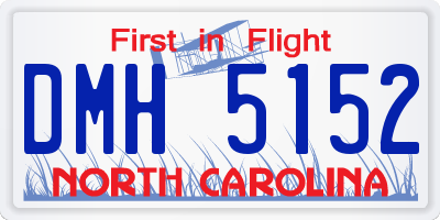 NC license plate DMH5152