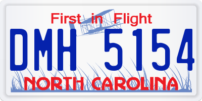 NC license plate DMH5154