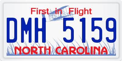 NC license plate DMH5159