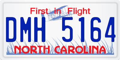 NC license plate DMH5164