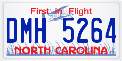 NC license plate DMH5264