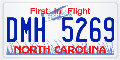NC license plate DMH5269