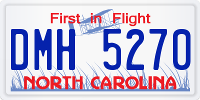 NC license plate DMH5270
