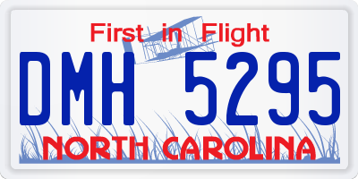 NC license plate DMH5295