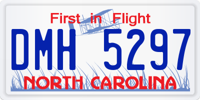 NC license plate DMH5297