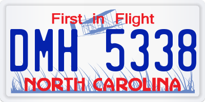 NC license plate DMH5338