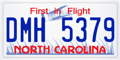 NC license plate DMH5379