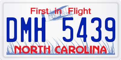 NC license plate DMH5439