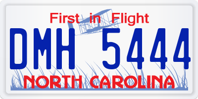 NC license plate DMH5444