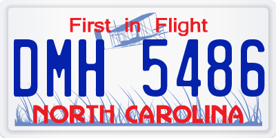NC license plate DMH5486