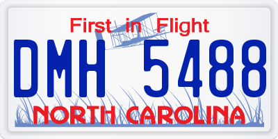 NC license plate DMH5488