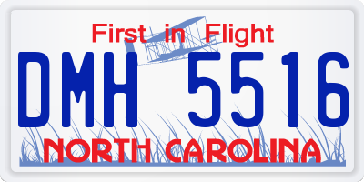 NC license plate DMH5516