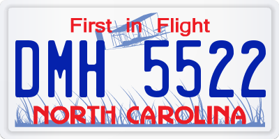 NC license plate DMH5522