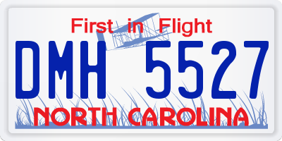 NC license plate DMH5527