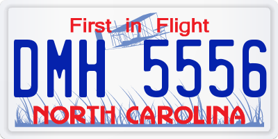 NC license plate DMH5556