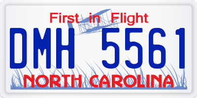 NC license plate DMH5561