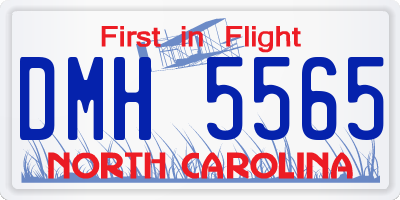 NC license plate DMH5565