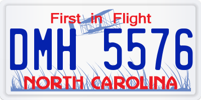 NC license plate DMH5576