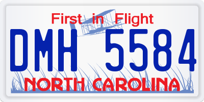 NC license plate DMH5584