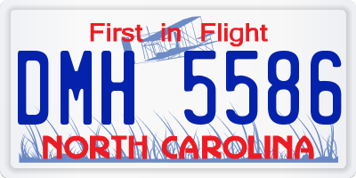 NC license plate DMH5586