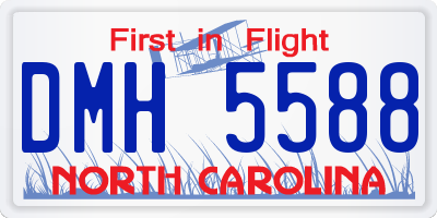 NC license plate DMH5588