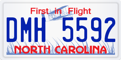 NC license plate DMH5592