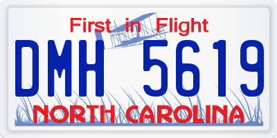 NC license plate DMH5619